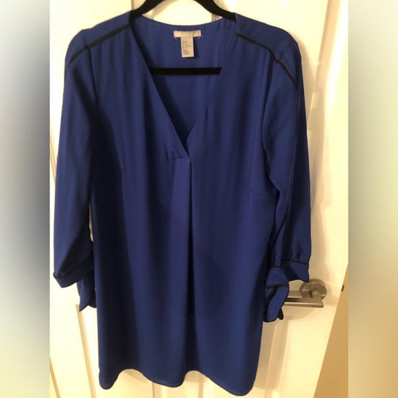 H&M cobalt blue shift dress size 10 - Picture 2 of 3